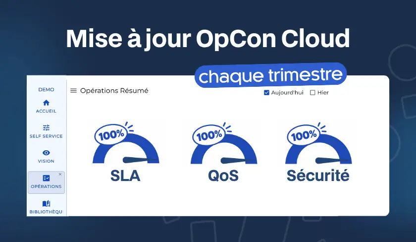 Image illustrant la mise à jour OpCon Cloud chaque trimestre